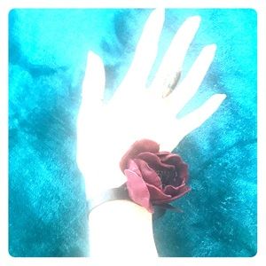 Leather Flower Bracelet Hand crafted New Orleans